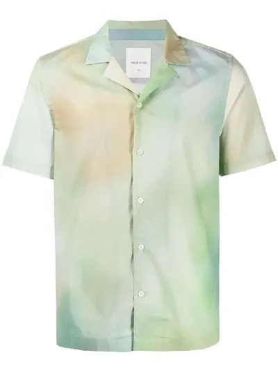 Wood Wood Tie-dye Print Shortsleeved Shirt In Green