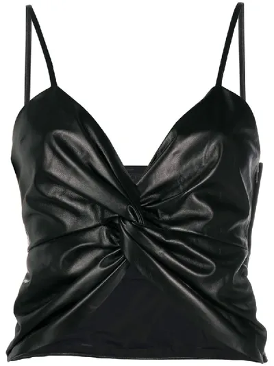 Drome Ruched Front Top In Black