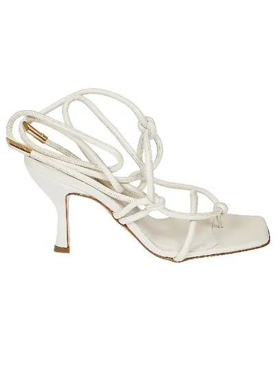 Gia Couture Aimee Wrap-tie Sandals In White