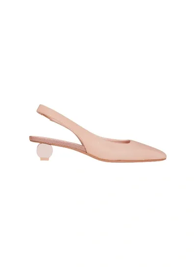 Anna Baiguera Ally Slingback Pumps In Beige