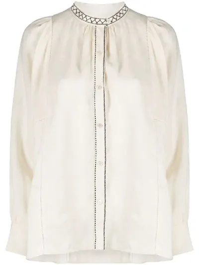 Weekend Max Mara Straight Fit Blouse In Neutrals