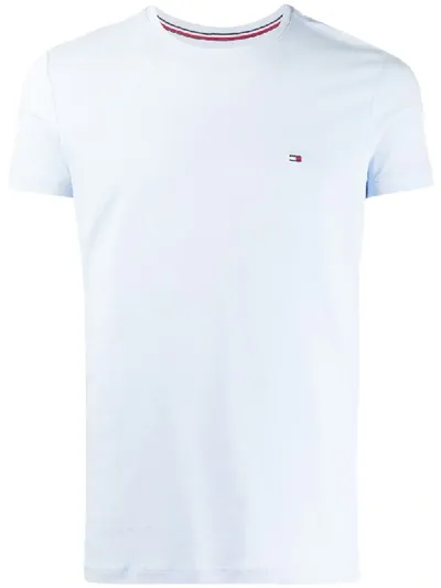 Tommy Hilfiger Logo Embroidered T-shirt In Blue