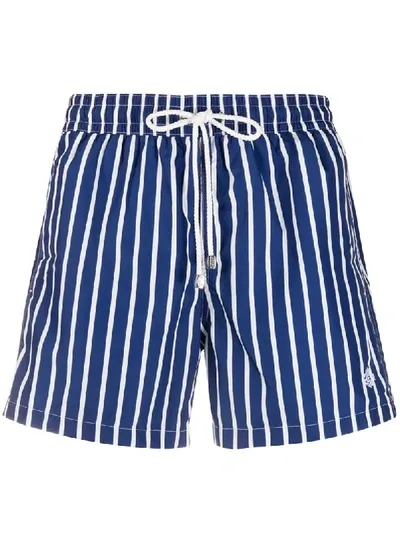 Borrelli Striped Swim Shorts In Blue