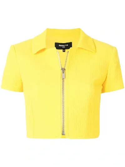 Paule Ka Cropped-jacke Mit Reissverschluss In Yellow