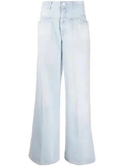 Closed High-rise Wide-leg Jeans In Blue