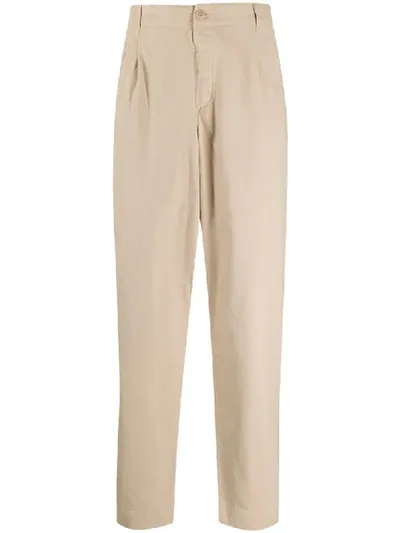 Folk Mid-rise Tapered Trousers In Neutrals