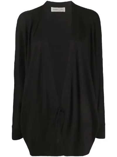 Lamberto Losani Relaxed Fit Cardigan In Black