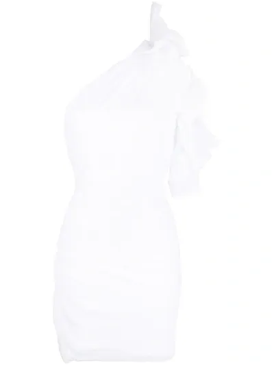 Alexandre Vauthier One Shoulder Mini Dress In White