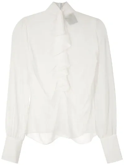 Andrea Bogosian Rosario Sheer Blouse In Neutrals