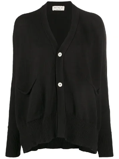 Ma'ry'ya Boxy Fit Cardigan In Black