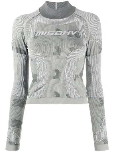 Misbhv Camouflage Active Top In Grey