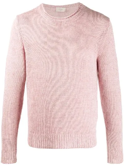 Altea Crocheted Crewneck Jumper In Pink