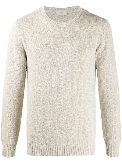 Altea Crocheted Crewneck Jumper In Neutrals