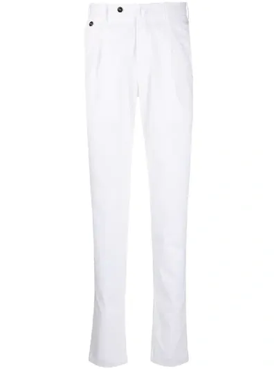 Pt01 Crinkled Effect Pleat Detail Trousers In White