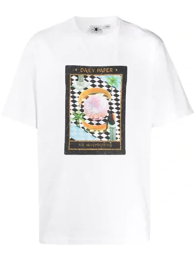 Daily Paper High Priestess Logo T-shirt In White