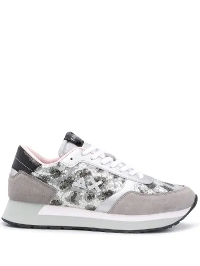 Sun 68 Kate Sequin Low-top Sneakers In Silver