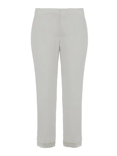 Alexander Mcqueen Chevron Cropped Trousers In Grey