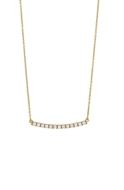 Bony Levy Stick Pavé Diamond Bar Necklace In Yellow Gold