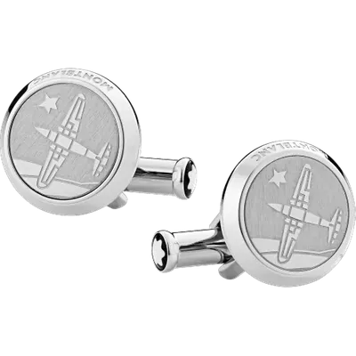 Montblanc Le Petit Prince Cufflinks In Grey