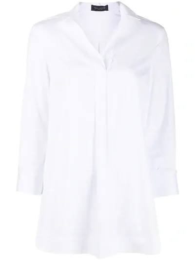 Piazza Sempione V-neck Blouse In White