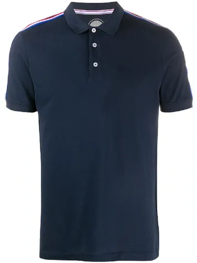 Colmar Stripe-detail Polo Shirt In Blue