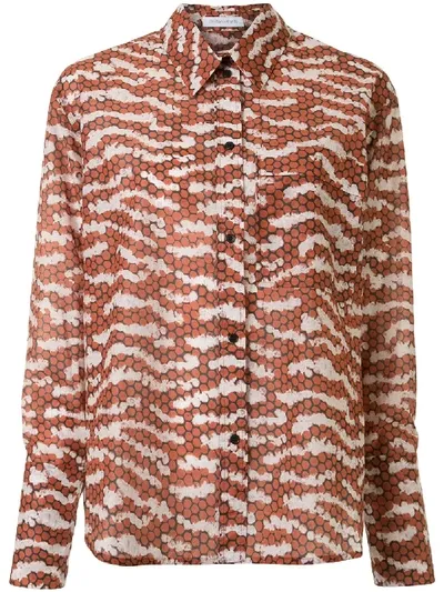 Christian Wijnants Tamir Animal-print Shirt In Brown