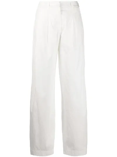 Andrea Ya'aqov High-waist Straight-leg Trousers In White