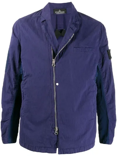 Stone Island Shadow Project Leichte Jacke Mit Reissverschluss In Blue