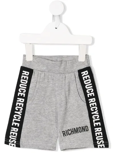 John Richmond Junior Babies' Logo Printed Shorts In Grey