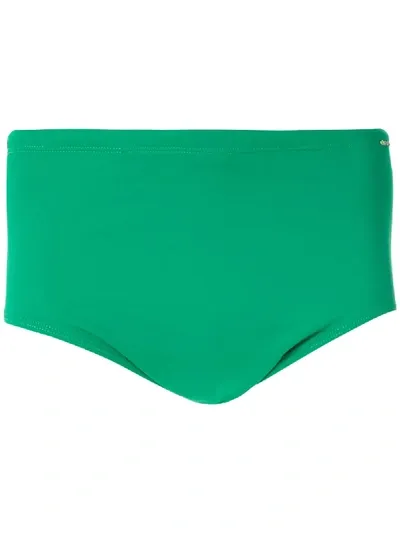 Amir Slama Panelled Trunks In Green