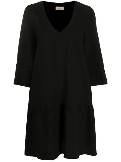 Altea V-neck Tunic Dress In Black