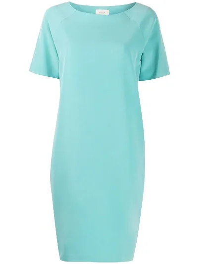 Altea Boat-neck Shift Dress In Green