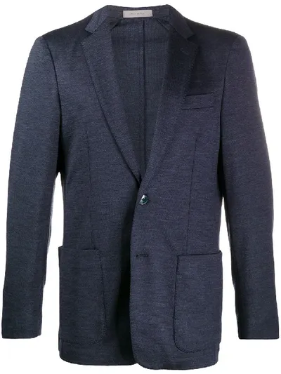 Corneliani Two Button Blazer In Blue