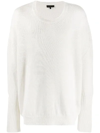 Ann Demeulemeester Semi-sheer Oversize Jumper In White