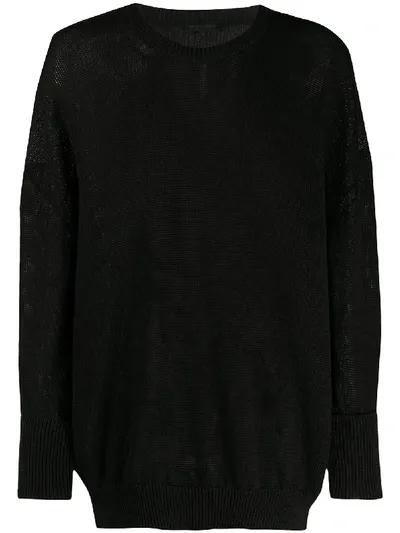 Ann Demeulemeester Oversized Jumper In Black