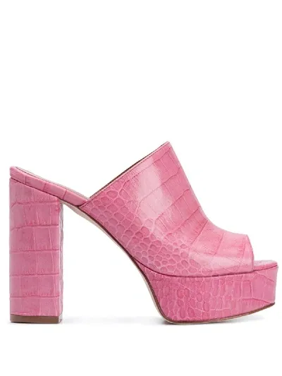 Paris Texas 125mm Platform Mules In Pink