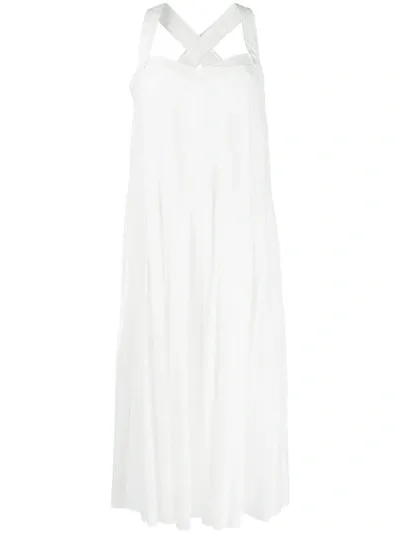 Rag & Bone Rear Lace-up Flared Dress In White