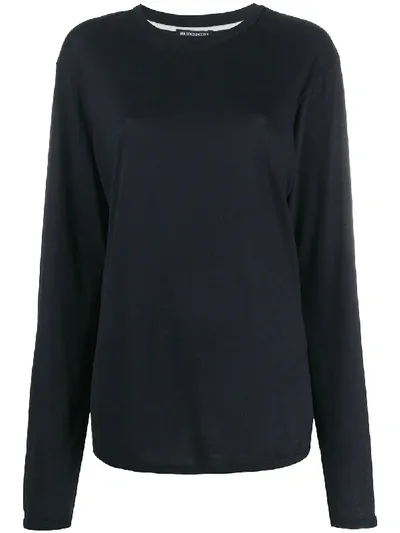 Ann Demeulemeester Long Sleeve Cotton T-shirt In Black