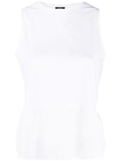 Aspesi Panelled Tank Top In White