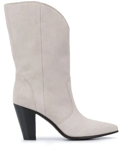 Golden Goose Leather Boots In Neutrals