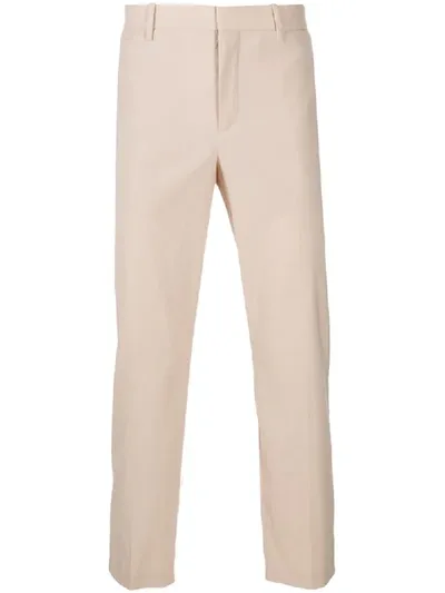 Neil Barrett Elasticated Cuff Tailored Trousers In Neutrals