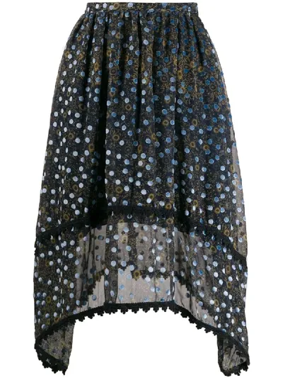 See By Chloé Dot Print Skirt In Blue