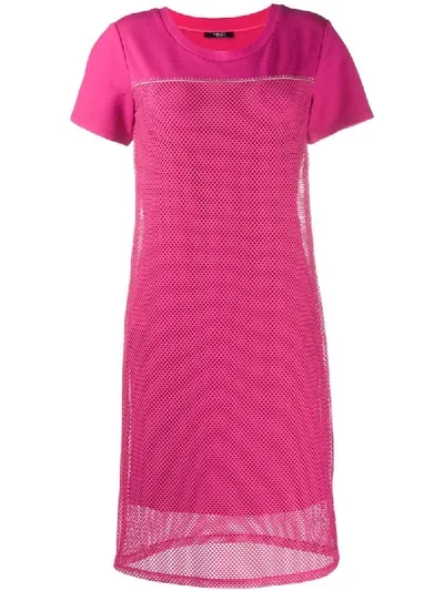 Liu •jo Midi T-shirt Dress In Pink