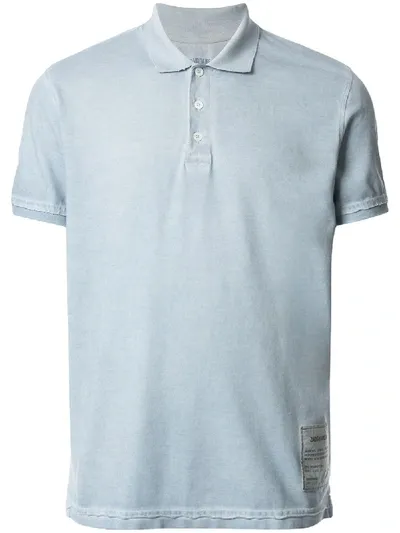 Zadig & Voltaire Trot Logo Patch Polo Shirt In Blue