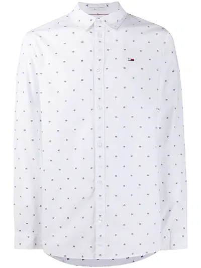 Tommy Hilfiger Floral Logo Shirt In White