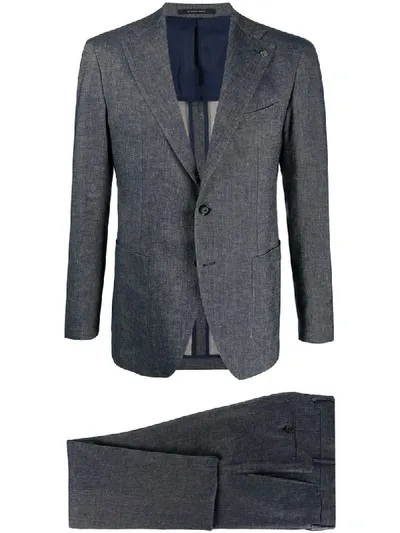 Tagliatore Check Pattern Two-piece Suit In Blue