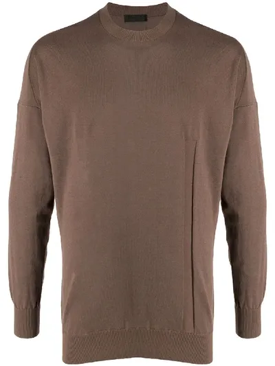 Devoa Nts-tcc Crew Neck Sweater In Brown