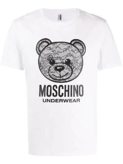 Moschino Teddy Print T-shirt In Black