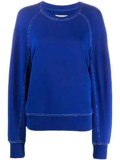 Zadig & Voltaire Contrast Stitch Jumper In Blue