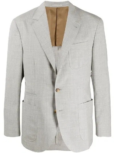 Brunello Cucinelli Einreihiges Sakko In Grey